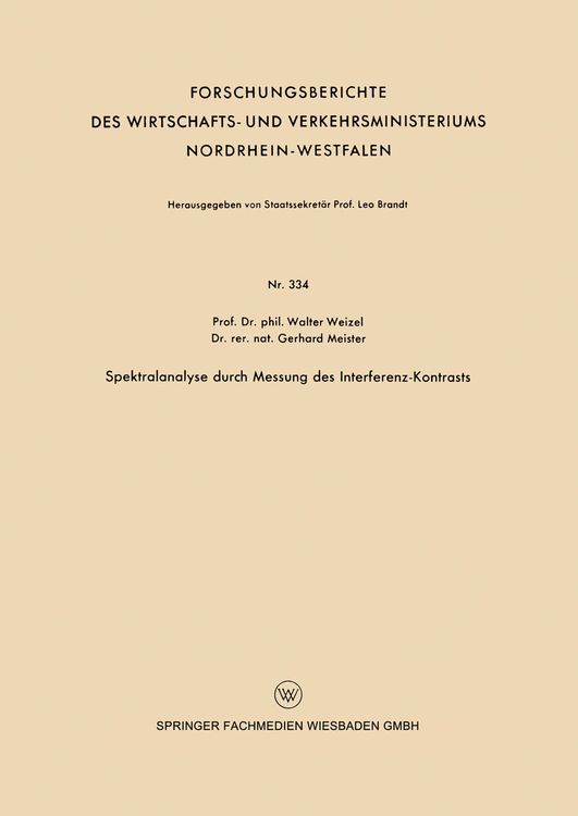 Produktbild: Spektralanalyse durch Messung des Interferenz-Kontrasts