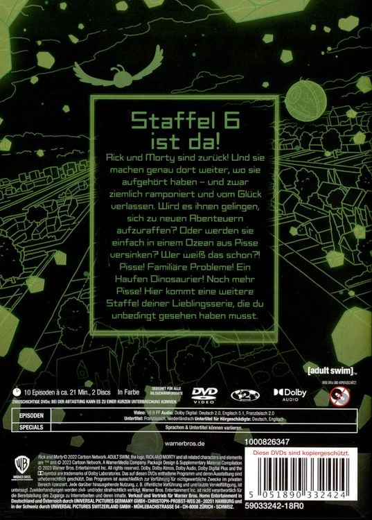 Produktbild: Rick & Morty - Staffel 6 [2 DVDs]