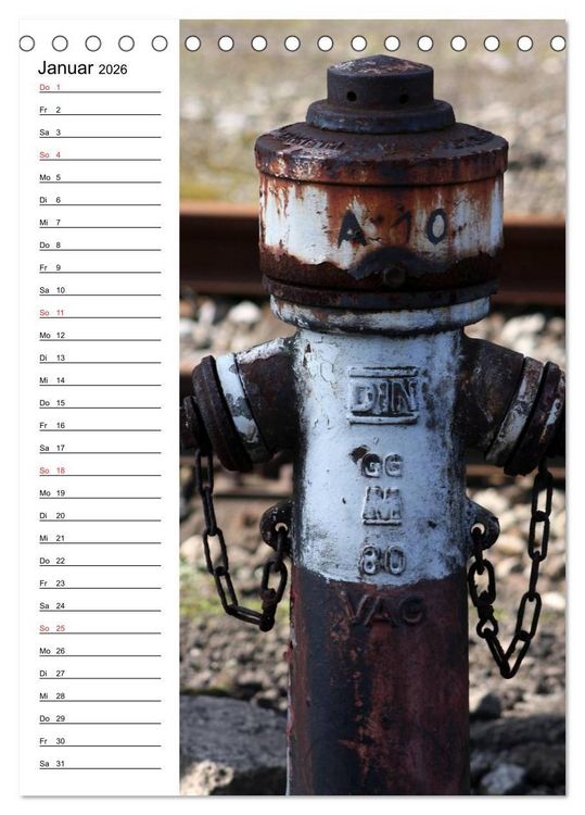 Produktbild: Nostalgie Hydranten (Tischkalender 2026 DIN A5 hoch), CALVENDO Monatskalender