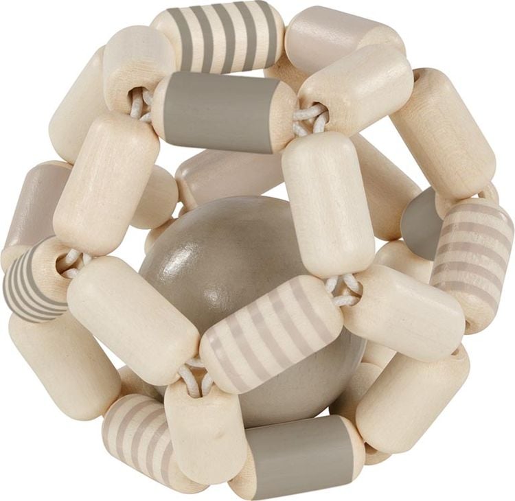 Produktbild: Goki 65196 - Greifling Elastik Ball, grau weiß