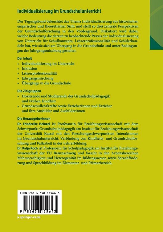 Produktbild: Individualisierung im Grundschulunterricht