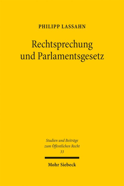 Produktbild: Rechtsprechung und Parlamentsgesetz