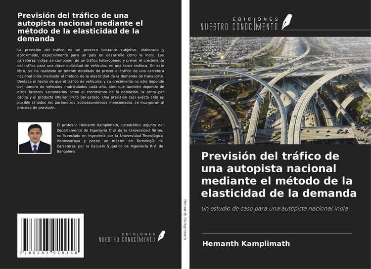 Produktbild: Previsi&oacute;n del tr&aacute;fico de una autopista nacional mediante el m&eacute;todo de la elasticidad de la demanda