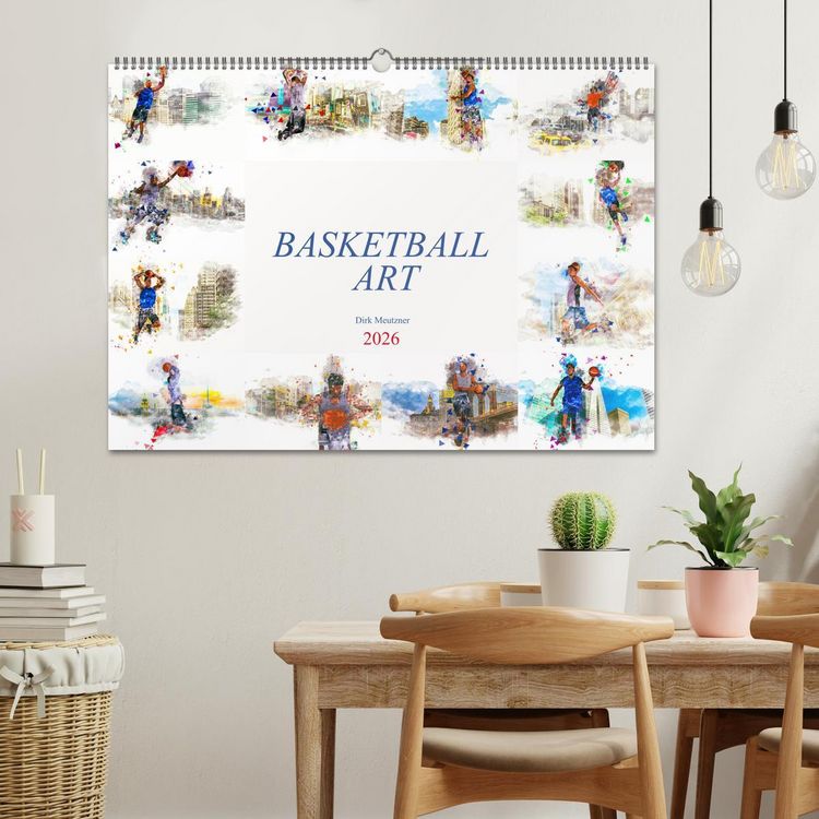 Produktbild: Basketball Art (Wandkalender 2026 DIN A2 quer), CALVENDO Monatskalender