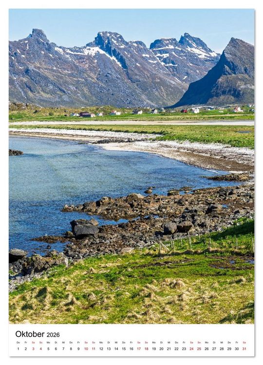 Produktbild: Lofoten - Atemberaubende Landschaften (hochwertiger Premium Wandkalender 2026 DIN A2 hoch), Kunstdruck in Hochglanz