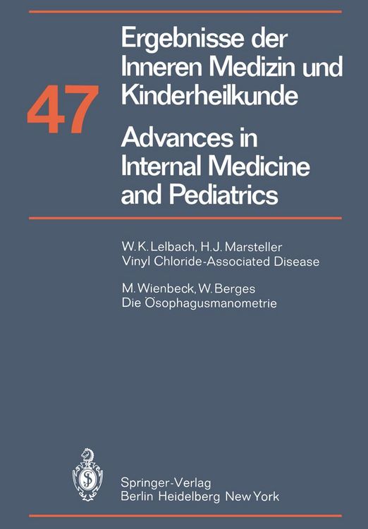 Produktbild: Ergebnisse der Inneren Medizin und Kinderheilkunde / Advances in Internal Medicine and Pediatrics