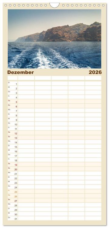 Produktbild: Familienplaner 2026 - Teneriffa - Inmitten des Atlantischen Archipels mit 5 Spalten (Wandkalender, 21 x 45 cm) CALVENDO