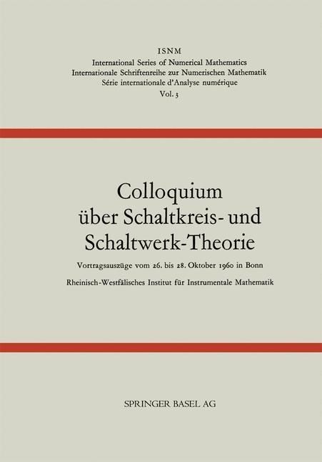 Produktbild: Colloquium &uuml;ber Schaltkreis- und Schaltwerk-Theorie