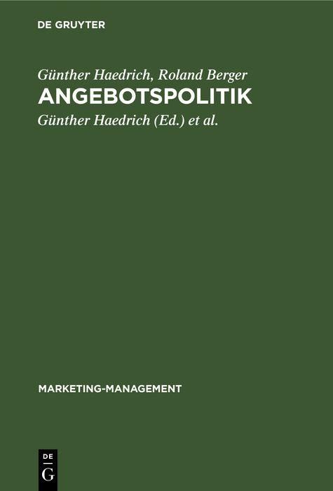 Produktbild: Angebotspolitik