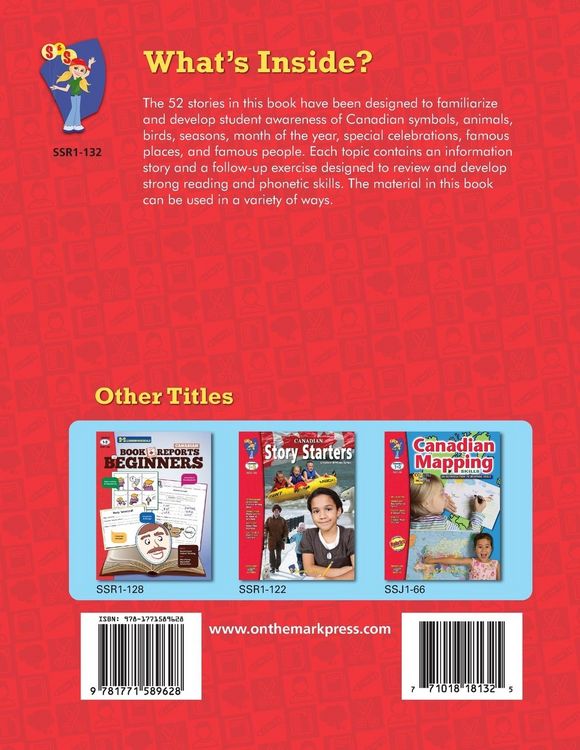 Produktbild: 52 Weekly Nonfiction Stories About Canada Grades 1-2