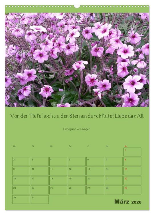 Produktbild: Erkenntnis und Weisheit - Hildegard von Bingen (hochwertiger Premium Wandkalender 2026 DIN A2 hoch), Kunstdruck in Hochglanz