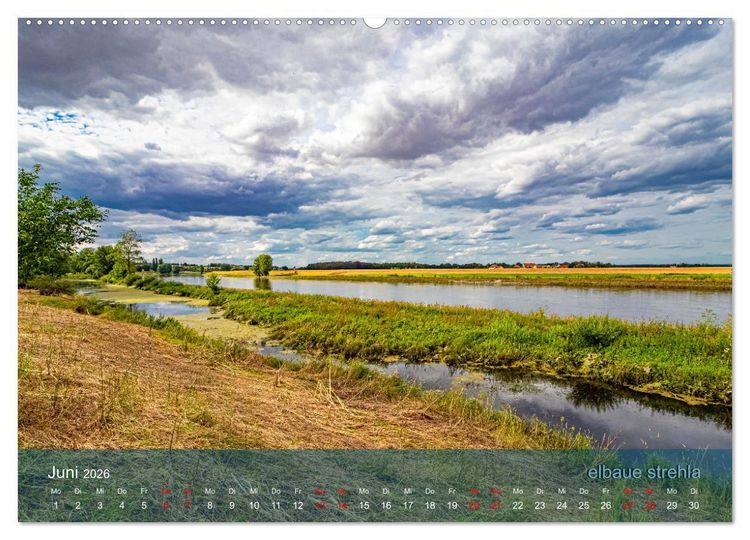Produktbild: der elbestrom landschaft (Wandkalender 2026 DIN A2 quer), CALVENDO Monatskalender