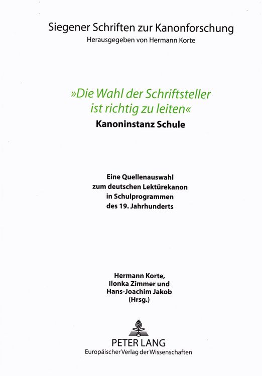 Produktbild: 'Die Wahl der Schriftsteller ist richtig zu leiten'