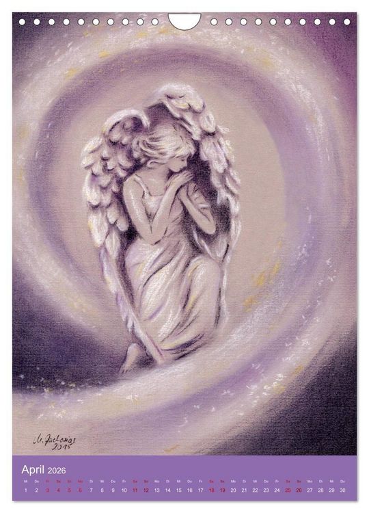 Produktbild: Meine sch&ouml;nsten Engelbilder - Marita Zacharias (Wandkalender 2026 DIN A4 hoch), CALVENDO Monatskalender