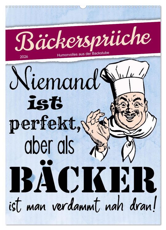 Produktbild: B&auml;ckerspr&uuml;che (Wandkalender 2026 DIN A2 hoch), CALVENDO Monatskalender