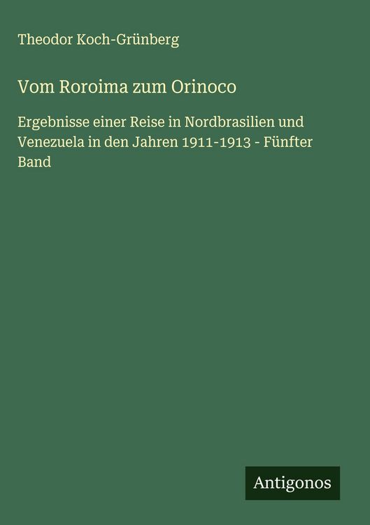 Produktbild: Vom Roroima zum Orinoco