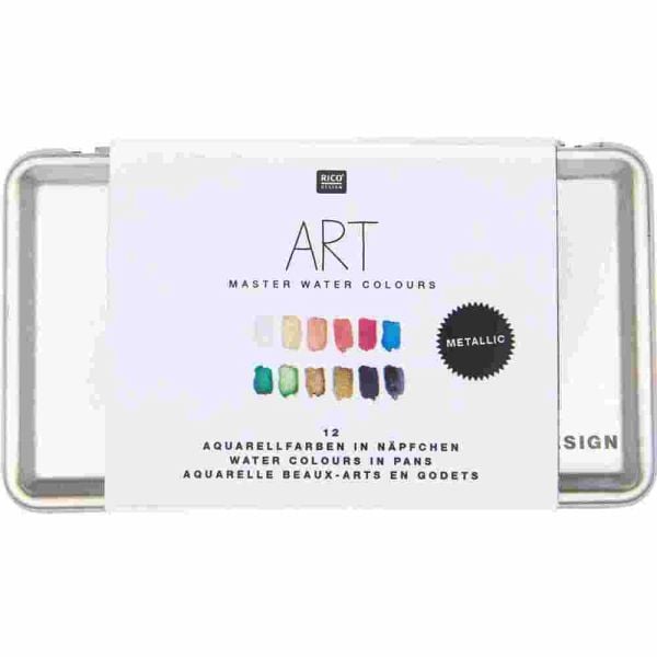 Produktbild: ART Master Aquarell Metallic 12 x 1/2 N&auml;pfchen