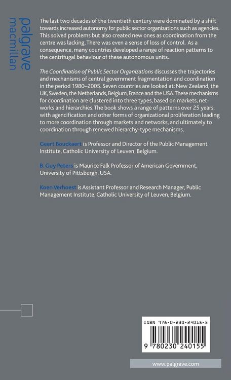 Produktbild: The Coordination of Public Sector Organizations