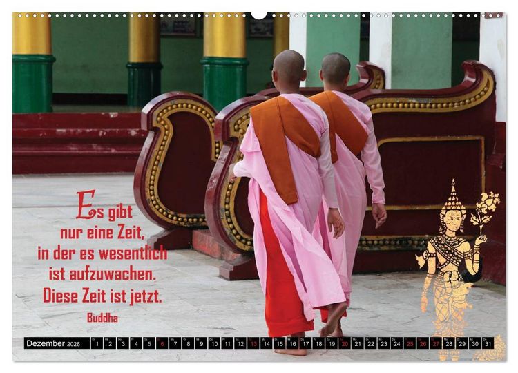 Produktbild: Spirituelles aus Asien - Weisheiten 2026 (Wandkalender 2026 DIN A2 quer), CALVENDO Monatskalender