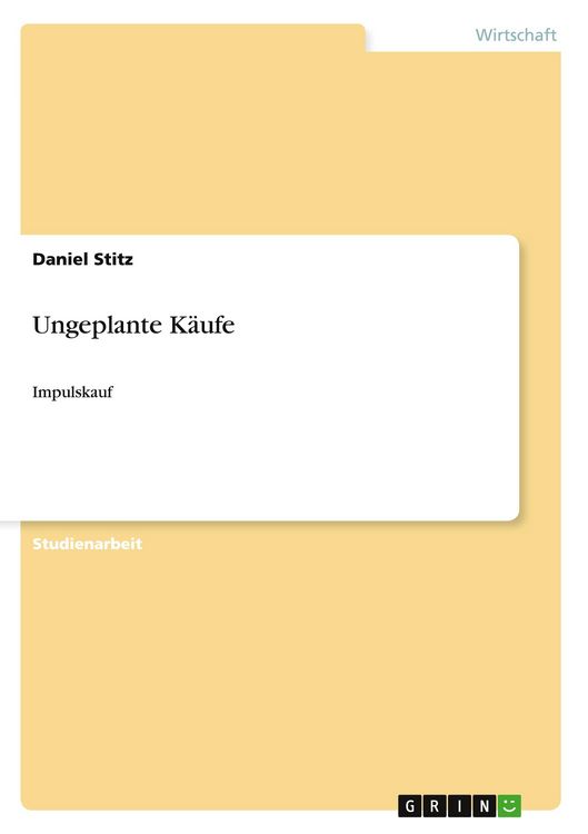 Produktbild: Ungeplante K&auml;ufe
