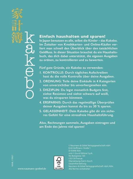 Produktbild: Kakebo - Das Haushaltsbuch