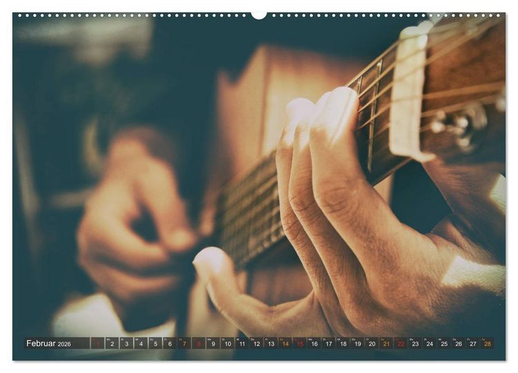 Produktbild: Gitarre - Freiheit Tr&auml;ume (hochwertiger Premium Wandkalender 2026 DIN A2 quer), Kunstdruck in Hochglanz