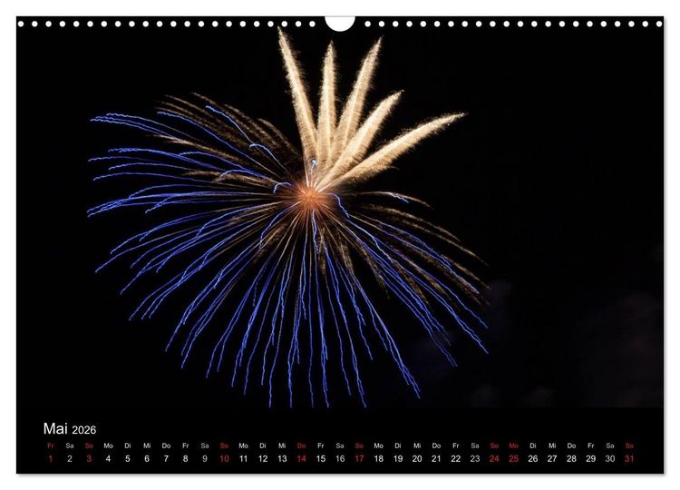 Produktbild: Feuerwerk (Wandkalender 2026 DIN A3 quer), CALVENDO Monatskalender