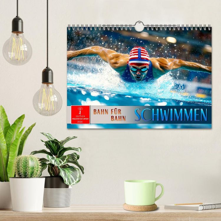 Produktbild: Schwimmen - Bahn f&uuml;r Bahn (Wandkalender 2026 DIN A4 quer), CALVENDO Monatskalender