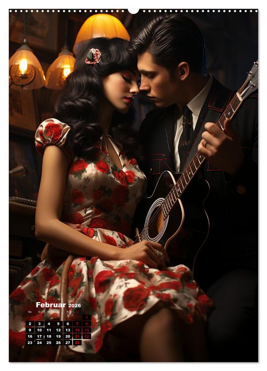 Produktbild: Rockabilly (Wandkalender 2026 DIN A2 hoch), CALVENDO Monatskalender