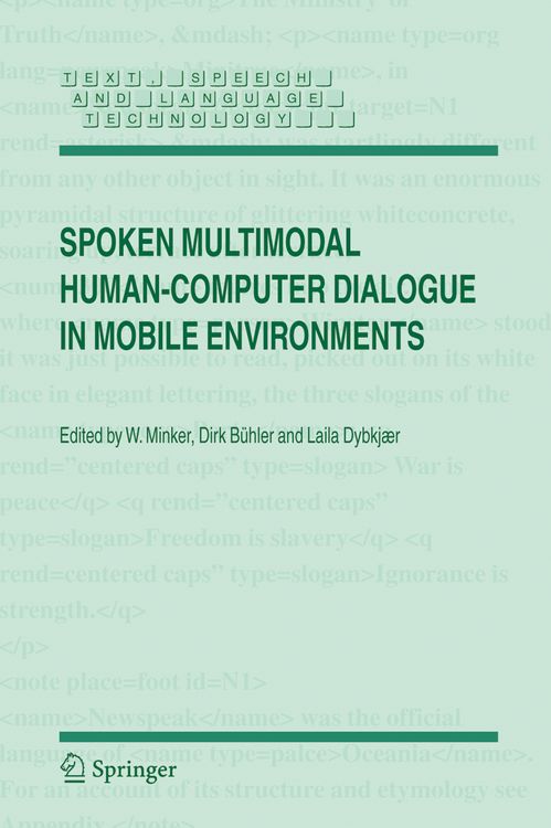 Produktbild: Spoken Multimodal Human-Computer Dialogue in Mobile Environments