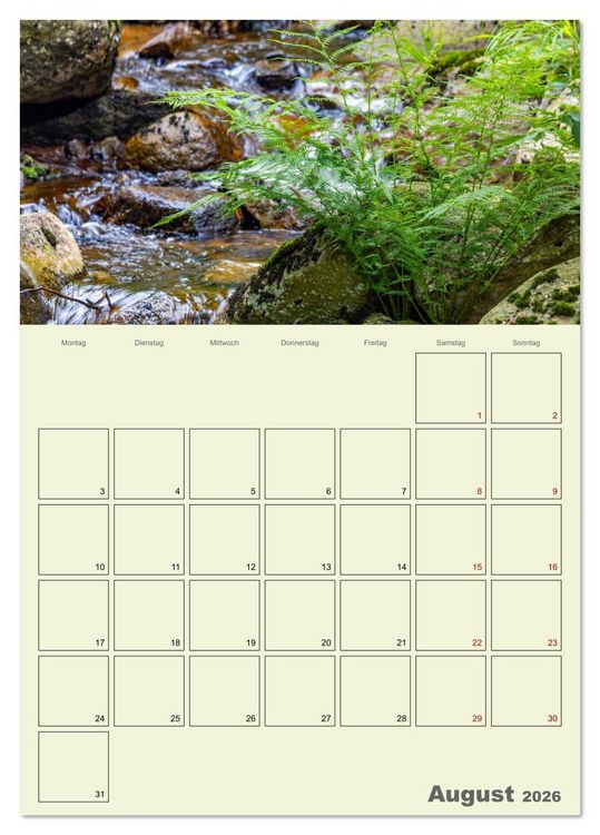 Produktbild: Harzwanderung zu den Ilsef&auml;llen - Terminplaner (Tischkalender 2026 DIN A5 hoch), CALVENDO Monatskalender