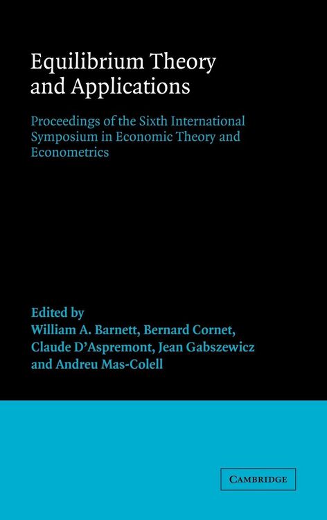 Produktbild: Equilibrium Theory and Applications