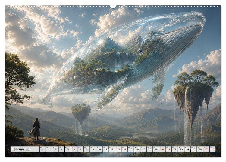 Produktbild: Traumwelten zwischen Zeit und Fantasie (hochwertiger Premium Wandkalender 2027 DIN A2 quer), Kunstdruck in Hochglanz