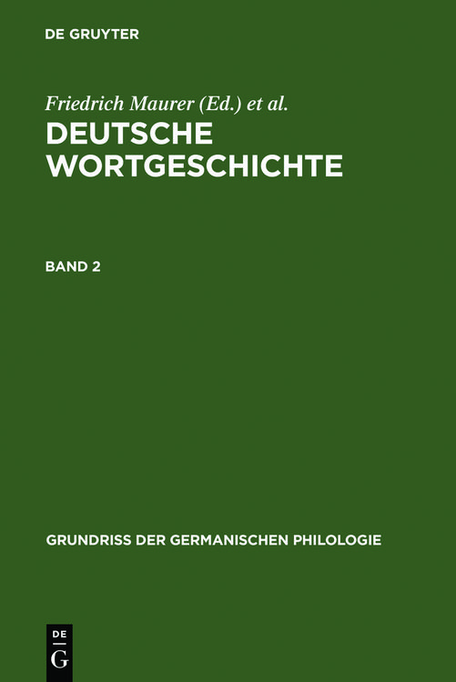 Produktbild: Deutsche Wortgeschichte. Band 2
