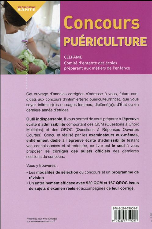 Produktbild: Concours puericultrice annales