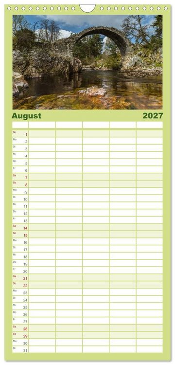 Produktbild: Familienplaner 2027 - Schottland - Scotland - Alba mit 5 Spalten (Wandkalender, 21 x 45 cm) CALVENDO