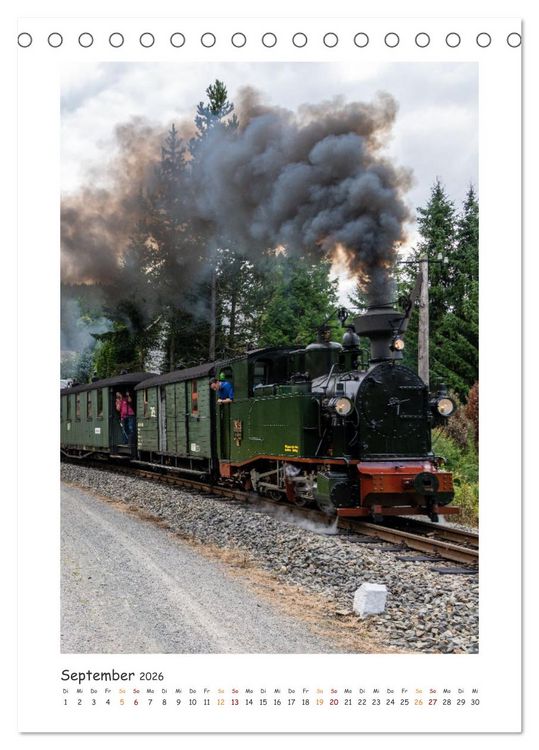 Produktbild: Faszination Museumsbahn (Tischkalender 2026 DIN A5 hoch), CALVENDO Monatskalender