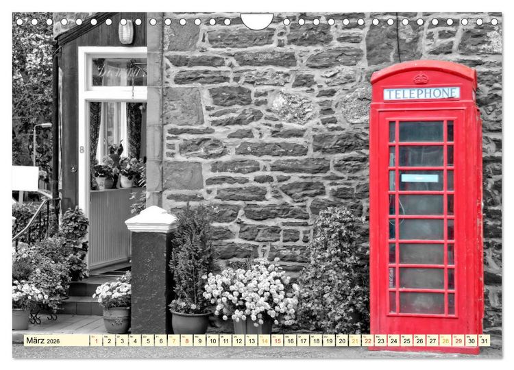 Produktbild: Die bekannteste Telefonzelle der Welt - Telephone Booth (Wandkalender 2026 DIN A4 quer), CALVENDO Monatskalender