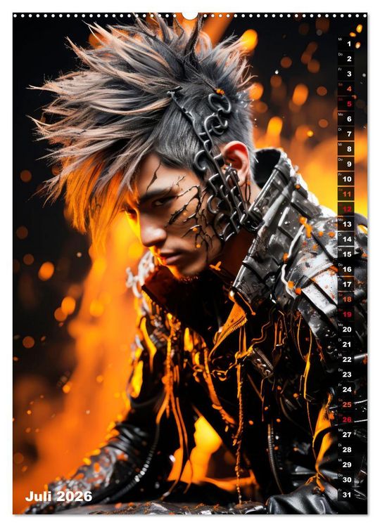 Produktbild: CYBERPUNK Urcoole Typen (hochwertiger Premium Wandkalender 2026 DIN A2 hoch), Kunstdruck in Hochglanz