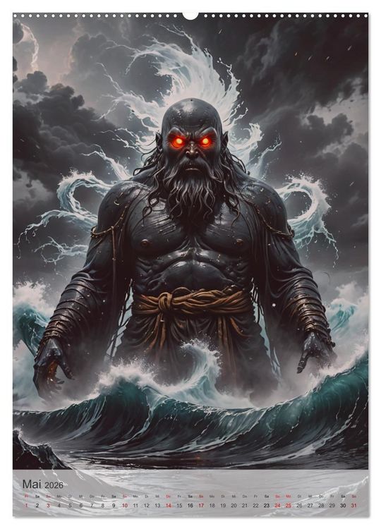 Produktbild: Japanische Mythologie - G&ouml;tter, Helden und Monster (Wandkalender 2026 DIN A2 hoch), CALVENDO Monatskalender
