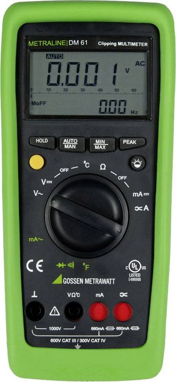 Produktbild: Gossen Metrawatt METRALINE DM 61 Hand-Multimeter digital CAT III 600 V, CAT IV 300 V Anzeige (Counts): 6600