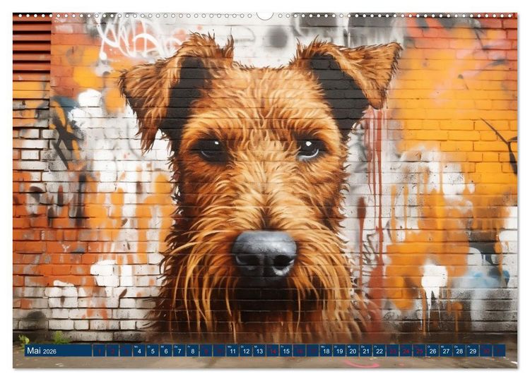 Produktbild: Graffiti Hunde (Wandkalender 2026 DIN A2 quer), CALVENDO Monatskalender