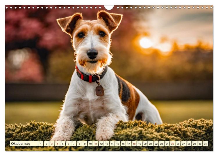 Produktbild: Drahthaar-Foxterrier (Wandkalender 2026 DIN A3 quer), CALVENDO Monatskalender