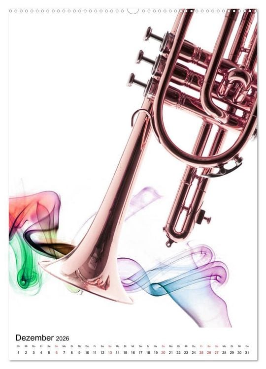 Produktbild: Musik Blasinstrumente (hochwertiger Premium Wandkalender 2026 DIN A2 hoch), Kunstdruck in Hochglanz