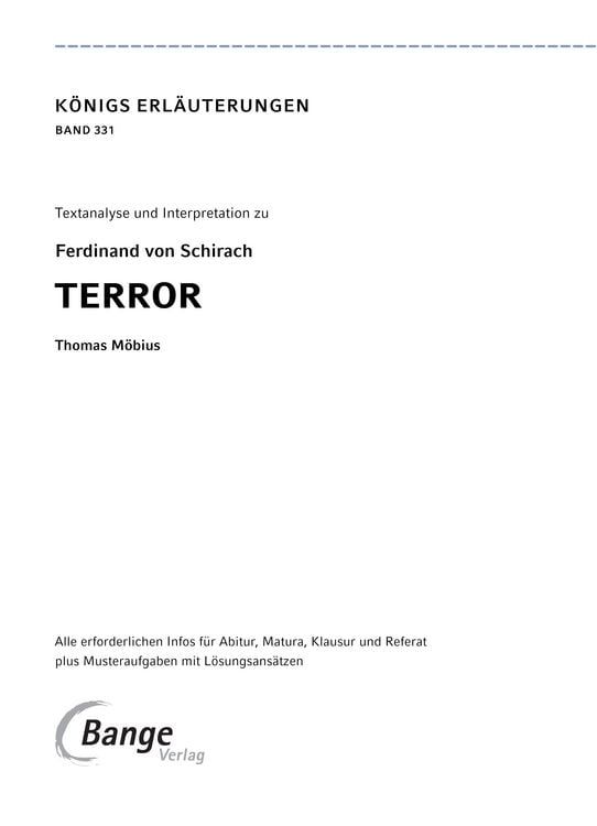 Produktbild: Terror von Ferdinand von Schirach