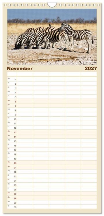 Produktbild: Familienplaner 2027 - Facetten Namibias mit 5 Spalten (Wandkalender, 21 x 45 cm) CALVENDO