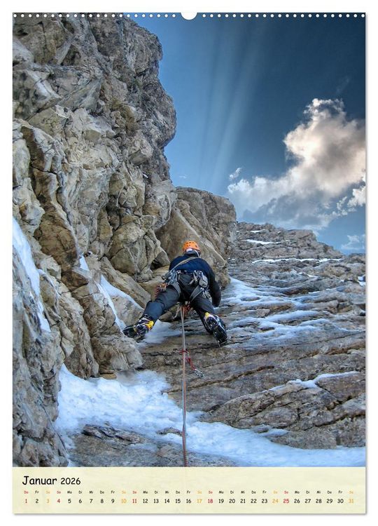 Produktbild: Klettern - Adrenalin pur (hochwertiger Premium Wandkalender 2026 DIN A2 hoch), Kunstdruck in Hochglanz