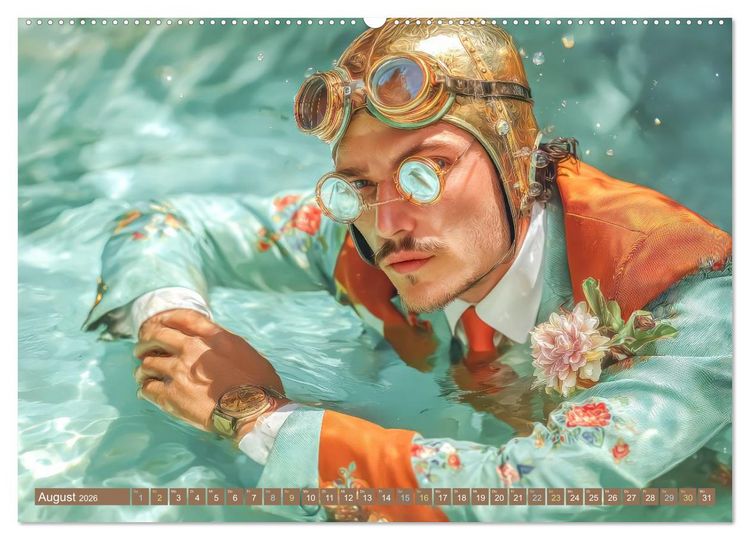 Produktbild: Dandy und Retro Vintage - Portraits mit Humor (Wandkalender 2026 DIN A2 quer), CALVENDO Monatskalender