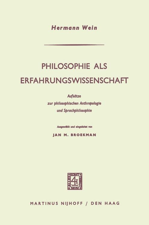 Produktbild: Philosophie als Erfahrungswissenschaft