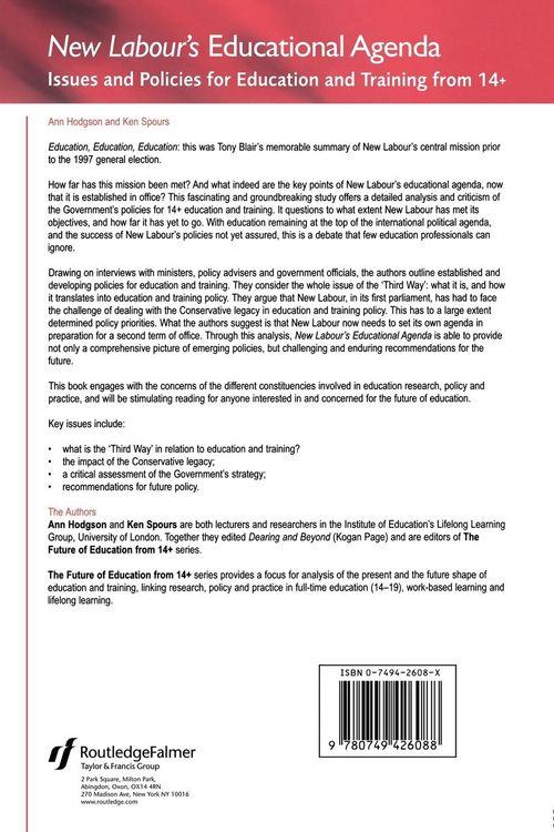 Produktbild: New Labour's New Educational Agenda